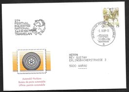 Sonderbrief A. 1495 27 Festival Equestre Tramelan 5.8.1989