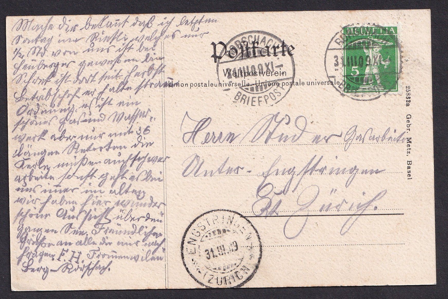 Cartoline postali: Rorschach Hafenplatz und Hafen mit Dampfschiffen – Usato da Olten venduto da clotaldi 1