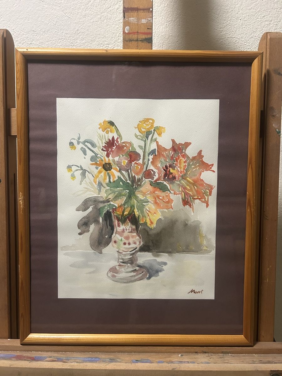 Gemälde: Schönes Aquarell mit Rahmen signiert – Gebraucht aus Glarus von KunstWerkEr-LS87