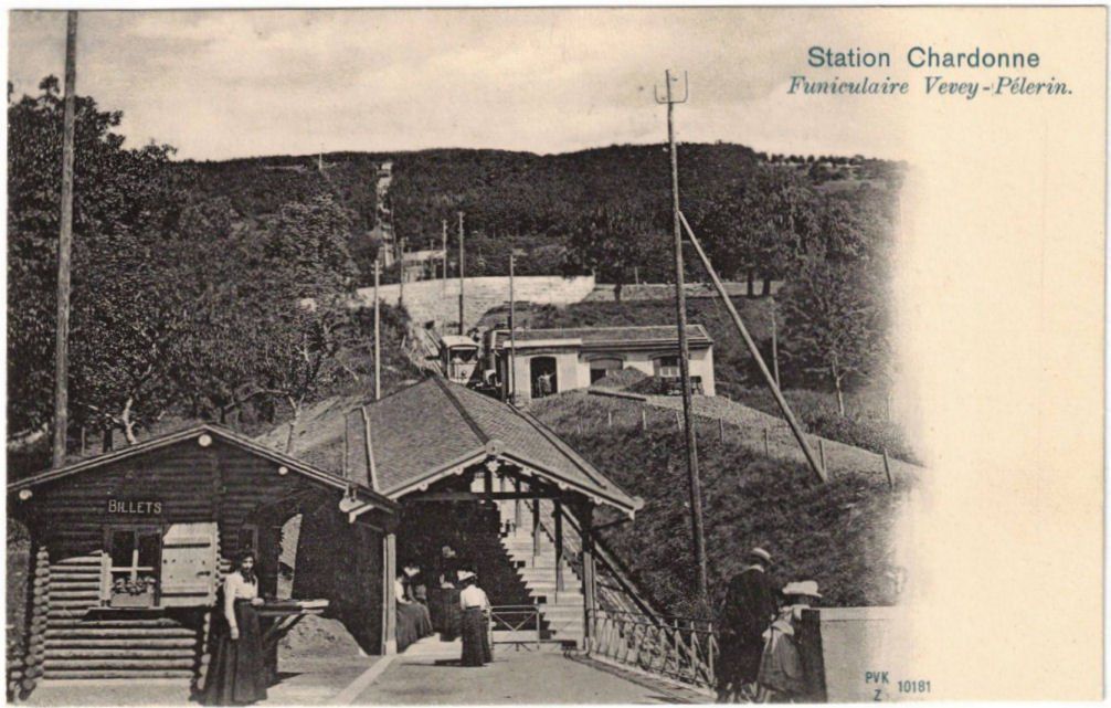 Ansichtskarten: Vevey - Funiculaire / Standseilbahn Mont Pélerin – Gebraucht aus Binningen von Mountainrider