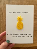 Gratis Versand - Grusskarte Ananas A6