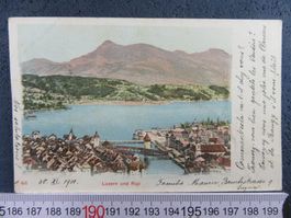 LUZERN UND RIGI 1901 AK MIT RASIERKLINGENSTEMPEL