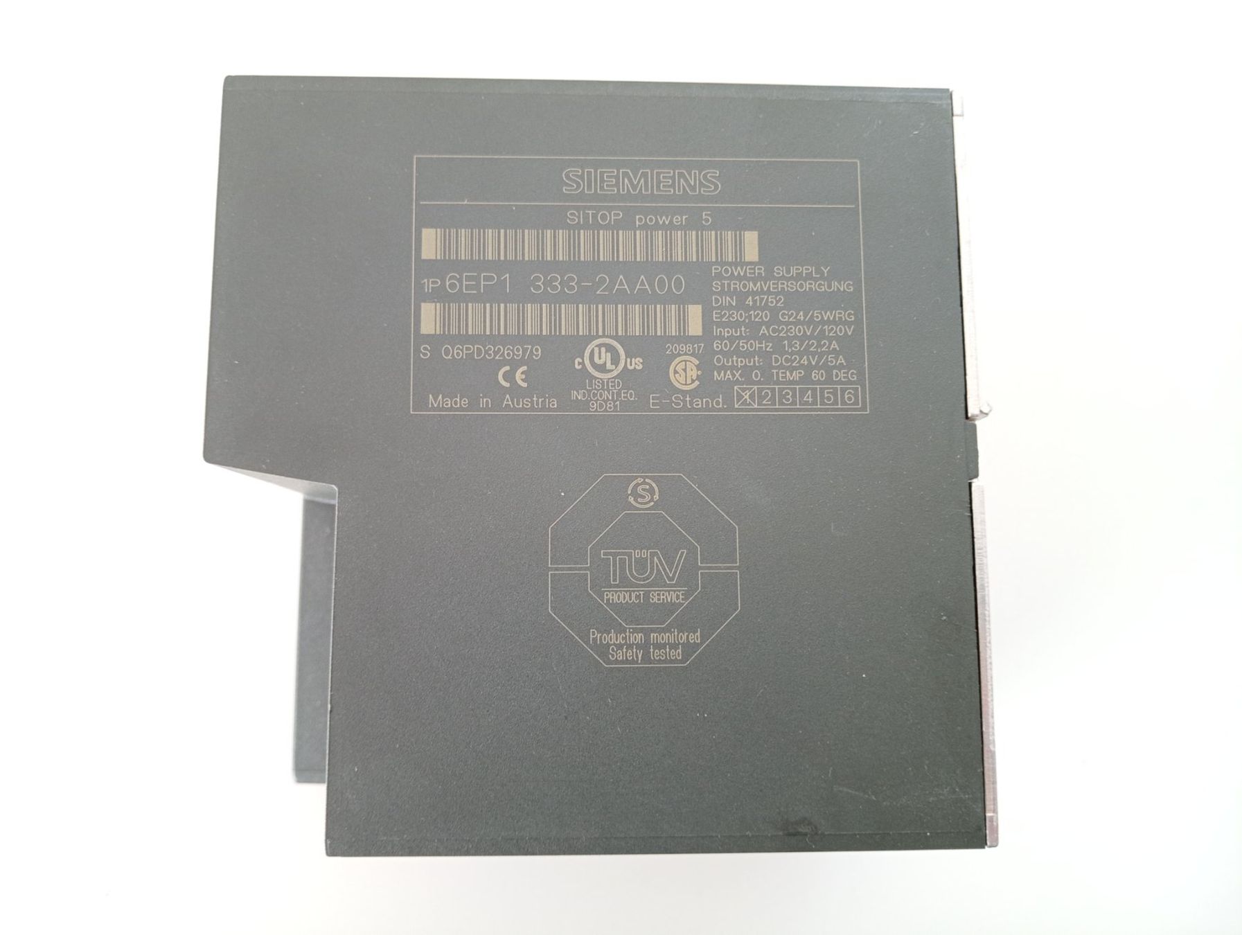Siemens Elektronikbauteile: Siemens SITOP POWER 5 Stromversorgung / 6EP1333-2AA00 – Gebraucht aus Ufhusen von HKSC 1