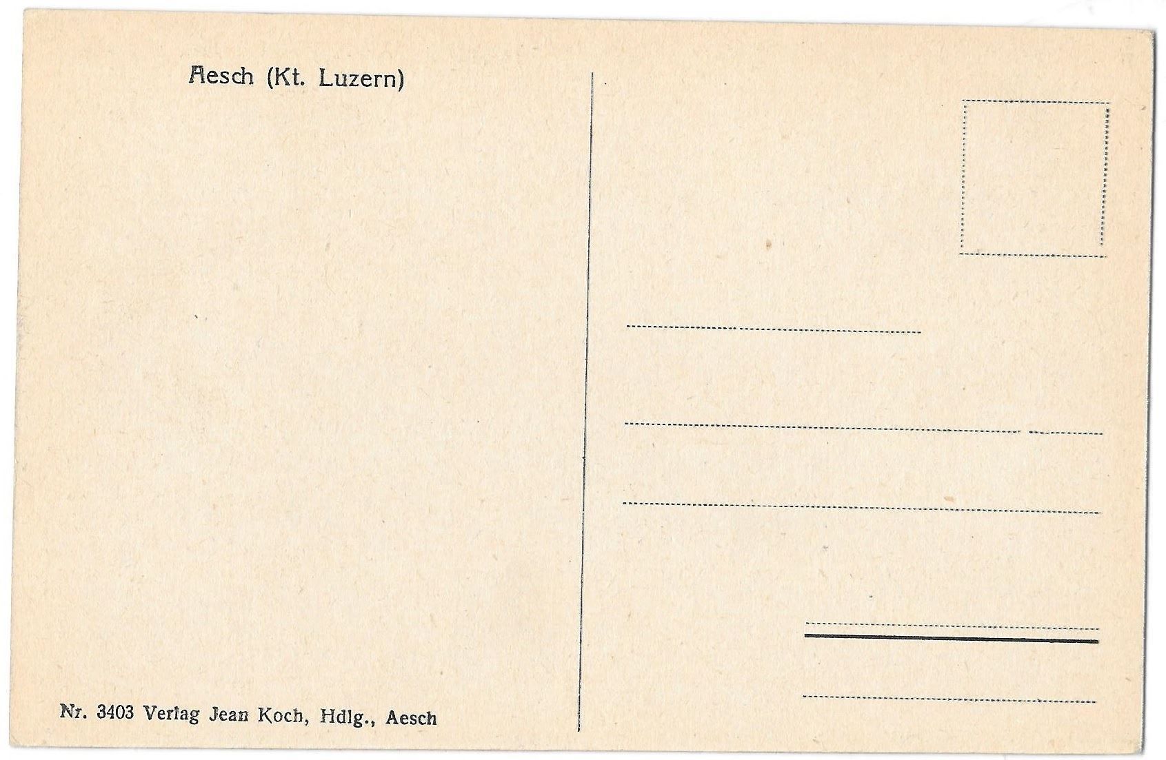 Cartoline postali: Aesch Teilansicht mit Kirche – Usato da Olten venduto da clotaldi 1