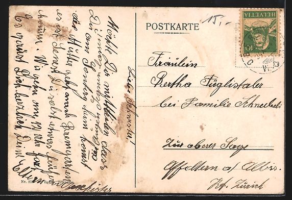 Cartoline postali: AK Weggis, Totalansicht mit Pilatus – Usato da Berlin venduto da bartko-reher 1