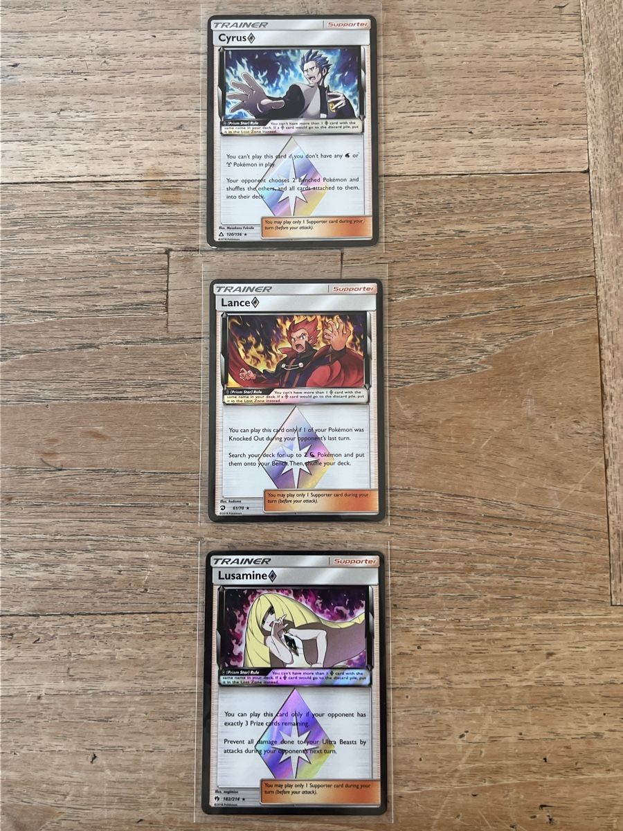 Pokémon Carte collezionabili: Prism Star Set Trainer Cyrus Lusamine Lance – Nuovo (secondo la descrizione) da Zollikon venduto da inf_l5jd