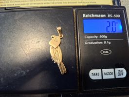Anhänger Papagei 18 Karat