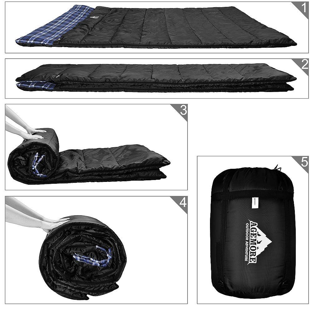 Schlafsäcke: Doppelschlafsack Deckenschlafsack 2 Personen Flanellfutter – Neu und originalverpackt aus Dörflingen von Nixhub 5
