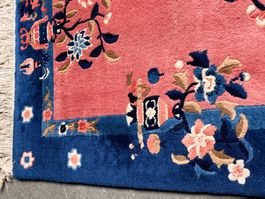 CHINA TEPPICH Handgeknüpft Top Zustand gereinigt 124x70cm