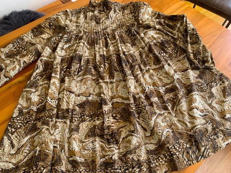 GANNI Maxi Blusenkleid Animalprint Gr. 36 Oversize