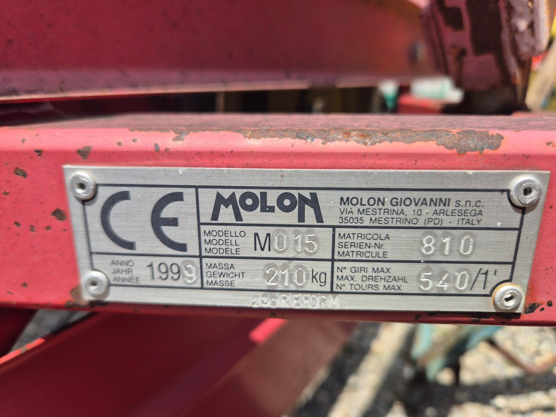 Tutte le macchine: Bandheuer Molon M015 – Usato da Kandergrund venduto da 07071963 6