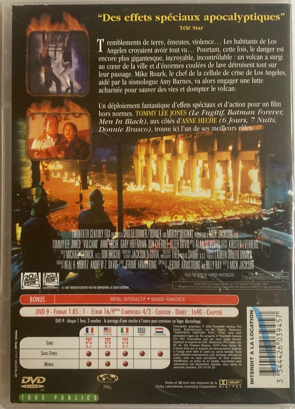 Tutti i DVDs: TOMMY LEE JONES - VOLCANO – Usato da Poliez-Pittet venduto da Newtown-Records 1