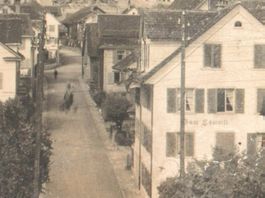 MEILEN: Quartierstrasse mit Haus "zum Lämmli", Foto-AK 1928