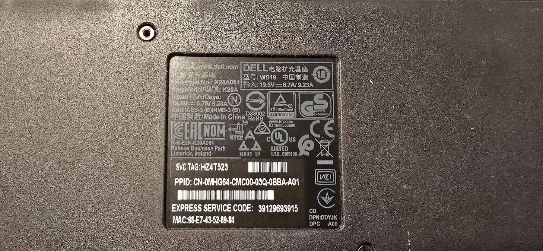 Dell Docking station: Dell WD19 Docking Station – Usato da La Tour-de-Peilz venduto da Chevagara 1