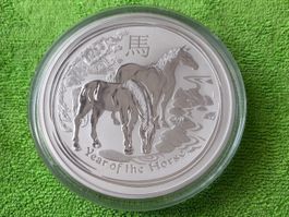 Australien Lunar ll  1 Kg Silber Münze 2014 Pferd