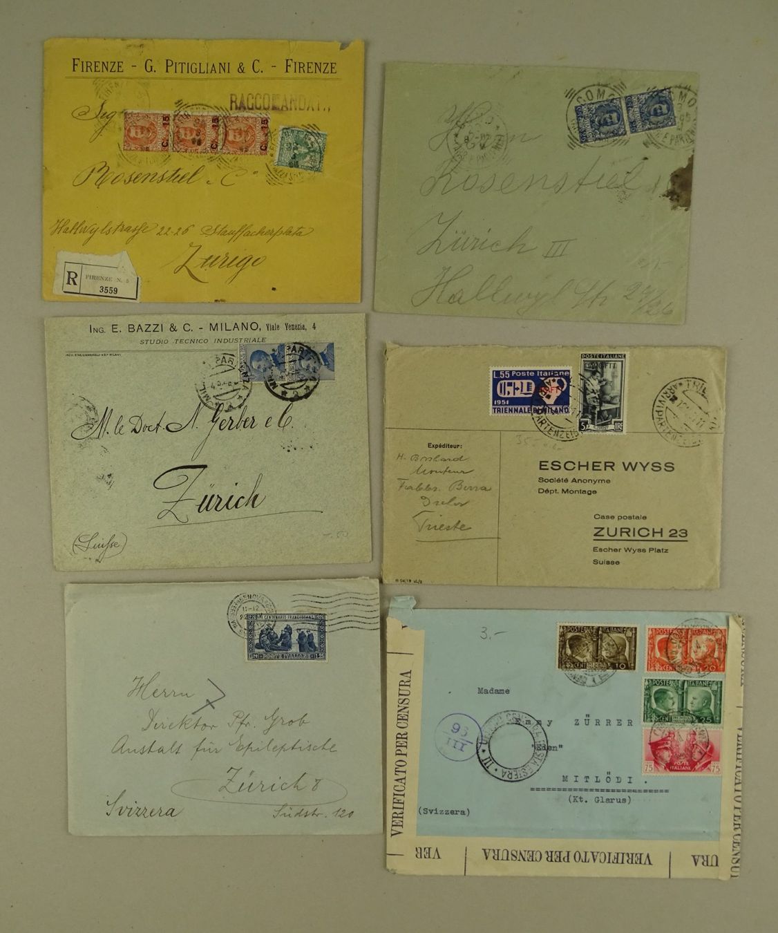 Alle Briefmarken: ITALIEN, 37 ÄLTERE BRIEFE/KARTEN – Gebraucht aus Grüningen von Kartensammler 3