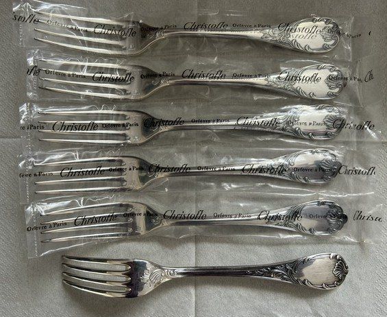 Christofle Fourchettes: Gabel, versilbert – Neuf avec emballage d'origine à Flumenthal par Uranus26 1