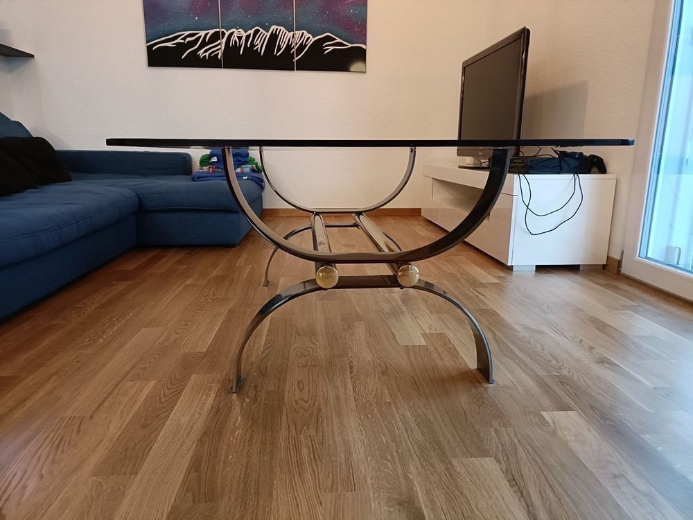 Tavoli: Couchtisch aus Glas und Metall – Usato da Ennetbühl venduto da Van_Schoch 1