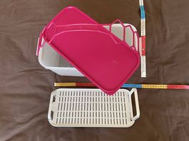 Gemüsebehälter, Früchtebox, Tupperware, 40x19x17.5, 6-teilig