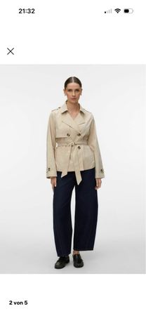 Kurzmantel beige Grösse xs Doppelreiher, Frühlingsjacke, top