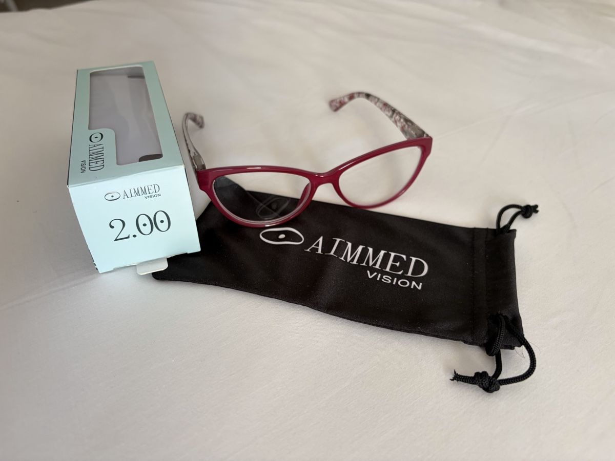 Occhiali & Lenti: Lesebrille Aimmed Vision, 2.00, rot/bunt, mit Etui & Box – Usato da Gränichen venduto da RetoLexi 2