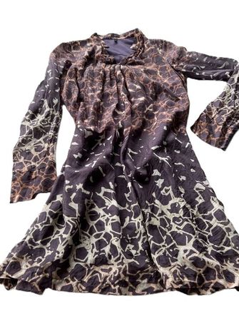 Seidenkleid Benetton Gr. S Boho Hippie