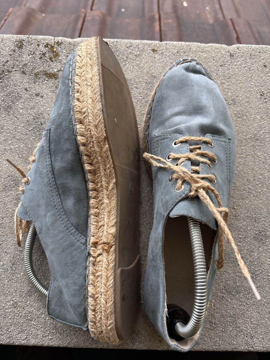 Scarpe da uomo: Blue Suede Espadrille Flats  – Usato da Zürich venduto da Grothschild 4