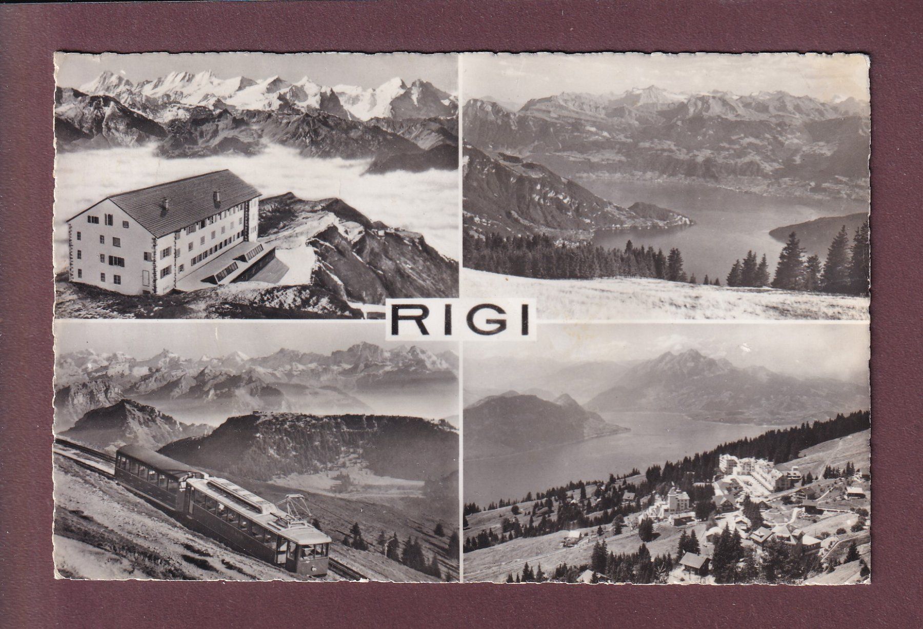 Ansichtskarten: RIGI - 4 Bilder - Bahn – Gebraucht aus Pully von nicecards
