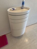 Drehkommode weiss 4 Fächer schwenkbar 