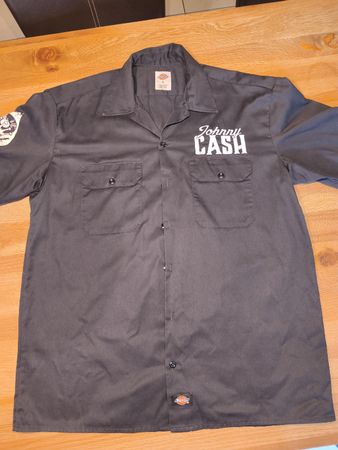 Johnny Cash Dickies Hemd „Man in Black“ Gr. L 