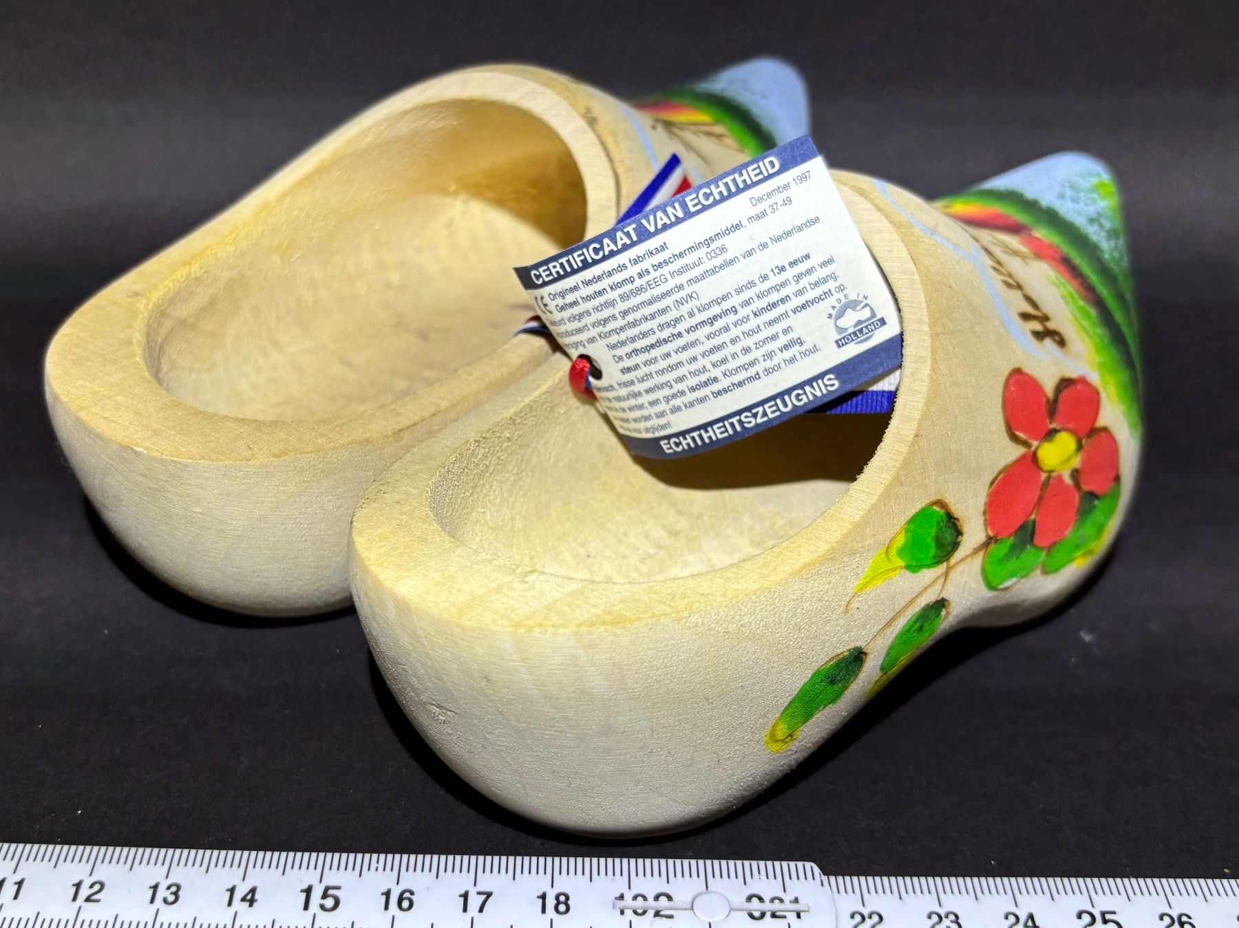 Scarpe per ragazzi: Originale Holländische Holzschuhe mit Bemalung – Nuovo (secondo la descrizione) da Pfäffikon ZH venduto da Emporos_42 2