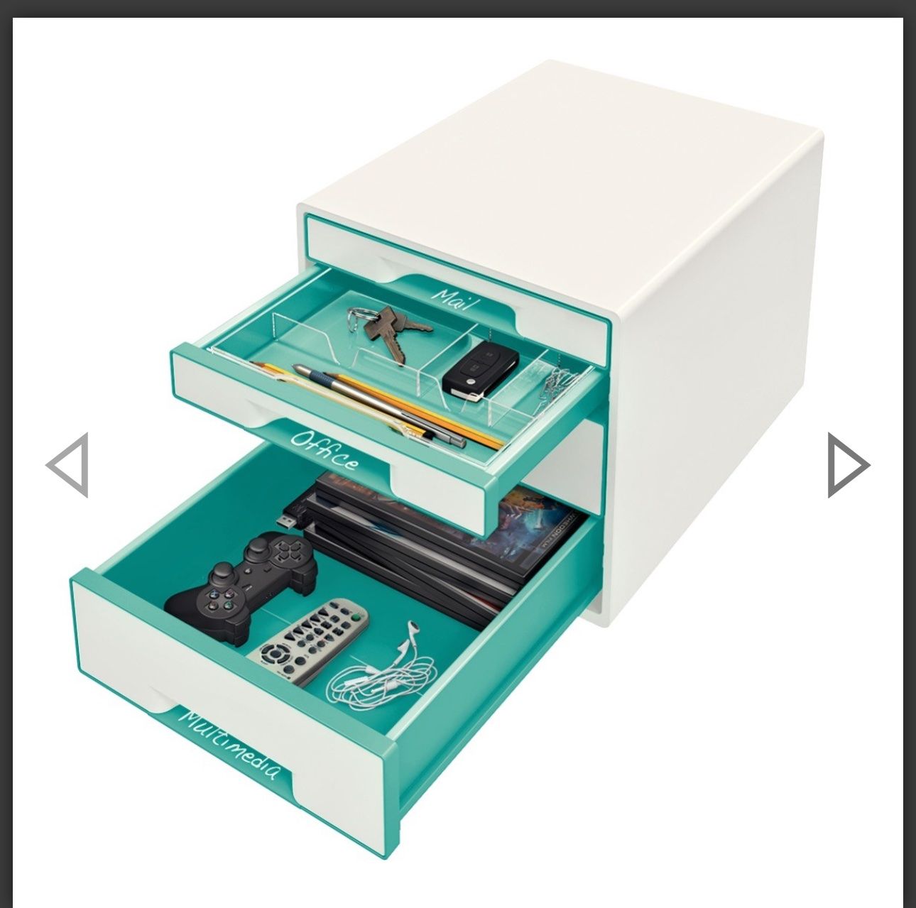 Contenitori & Simili: neue Leitz Schubladenbox Wow Cube 4, Ice Blue – Nuovo e nell'imballaggio originale da Necker venduto da liq24 1