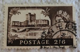 Briefmarke Timbre 2/6 1955 Elizabeth II GB Francobollo