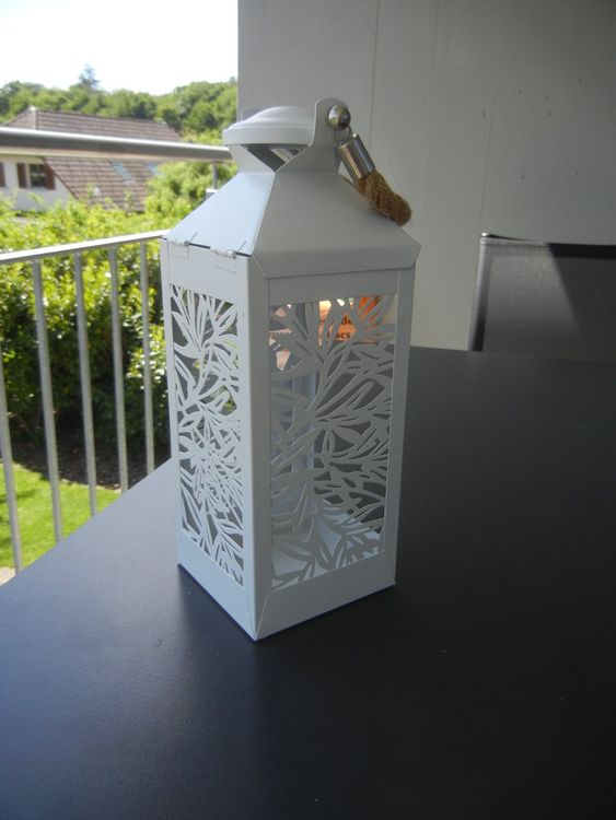 Windlicht Metall weiss 3