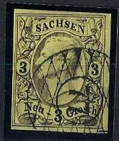 Alt Deutschland 1855 Sachsen 3 Neu-Groschen gest.