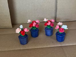 Playmobil Blumentöpfe mit Blumen Rosen