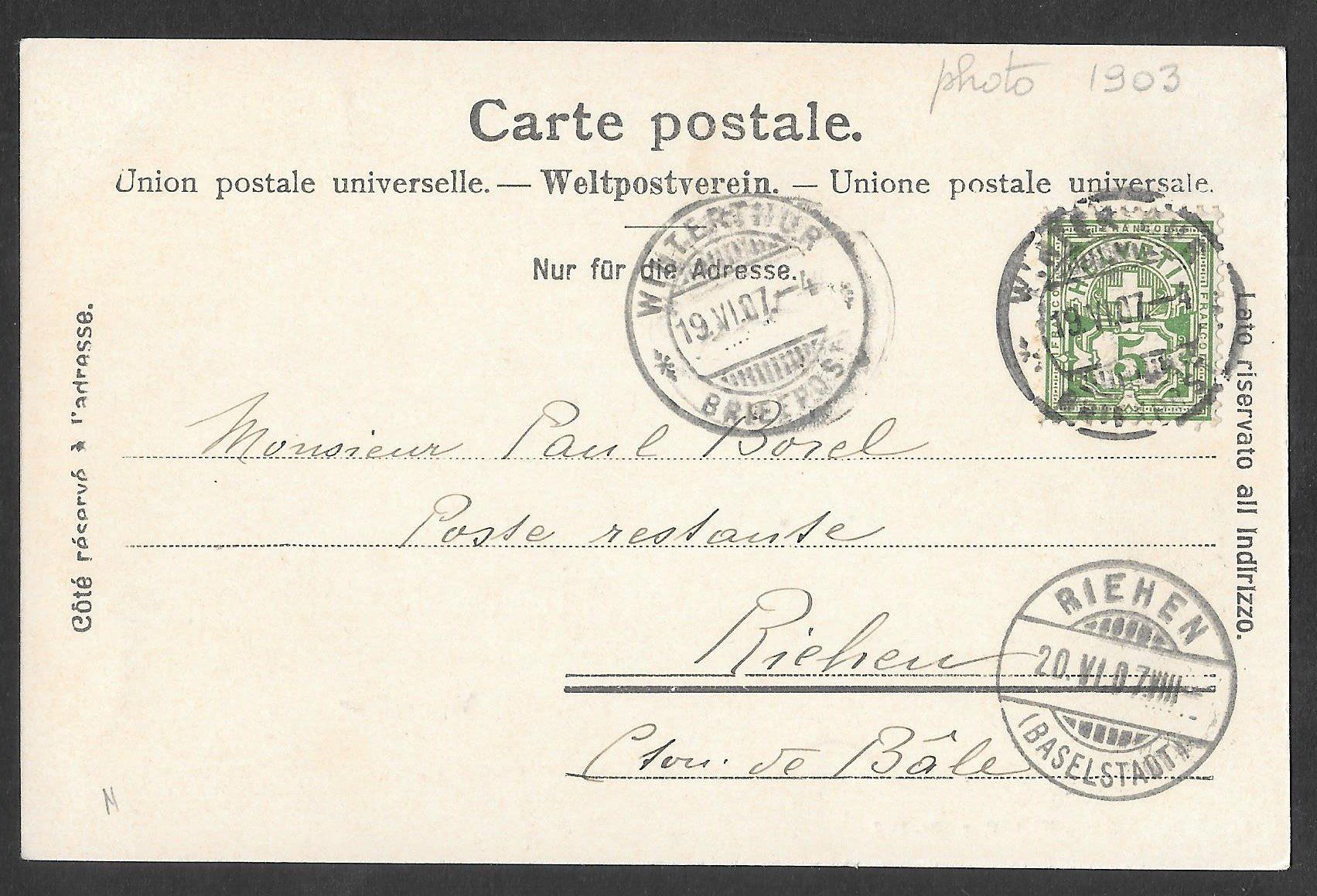 Cartes postales: Winterthur Teilansicht – D'occasion à Olten par clotaldi 1