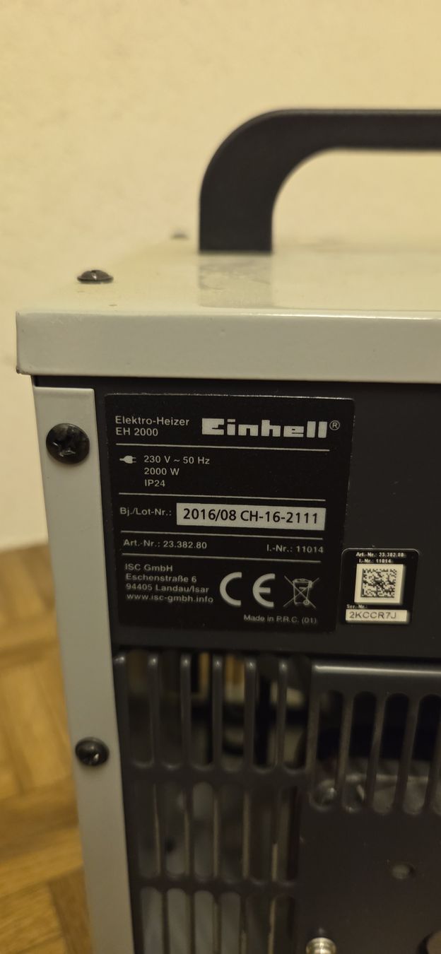 Einhell Radiateurs: Chauffage électrique d'appoint Einhell – D'occasion à Boncourt par ellez90 2
