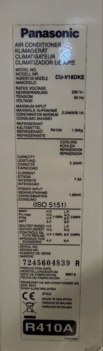 Panasonic Klimageräte: Panasonic Split-Klimaanlage 5.3 kW – Gebraucht aus St. Gallen von xomix 1