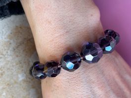 Armband violett Disco-Fox oder Charleston