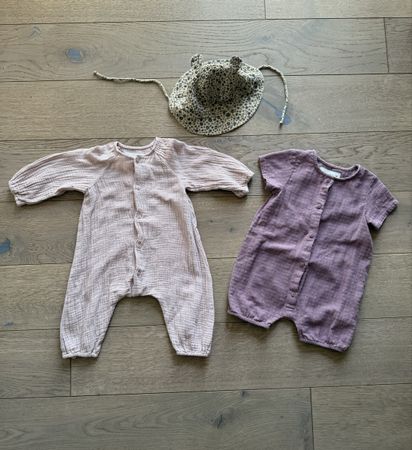 Muslin baby girl set Zara & Benetton, 68