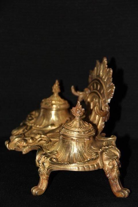 Cassapanche: Ancien encrier en bronze . – Usato da Praz (Vully) venduto da pikuluka1 3