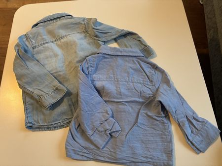 2 coole Jeans Hemden für Jungs in Größe 74 und 86