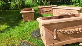 1-4x dekorative, grosse, robuste Pflanzentröge