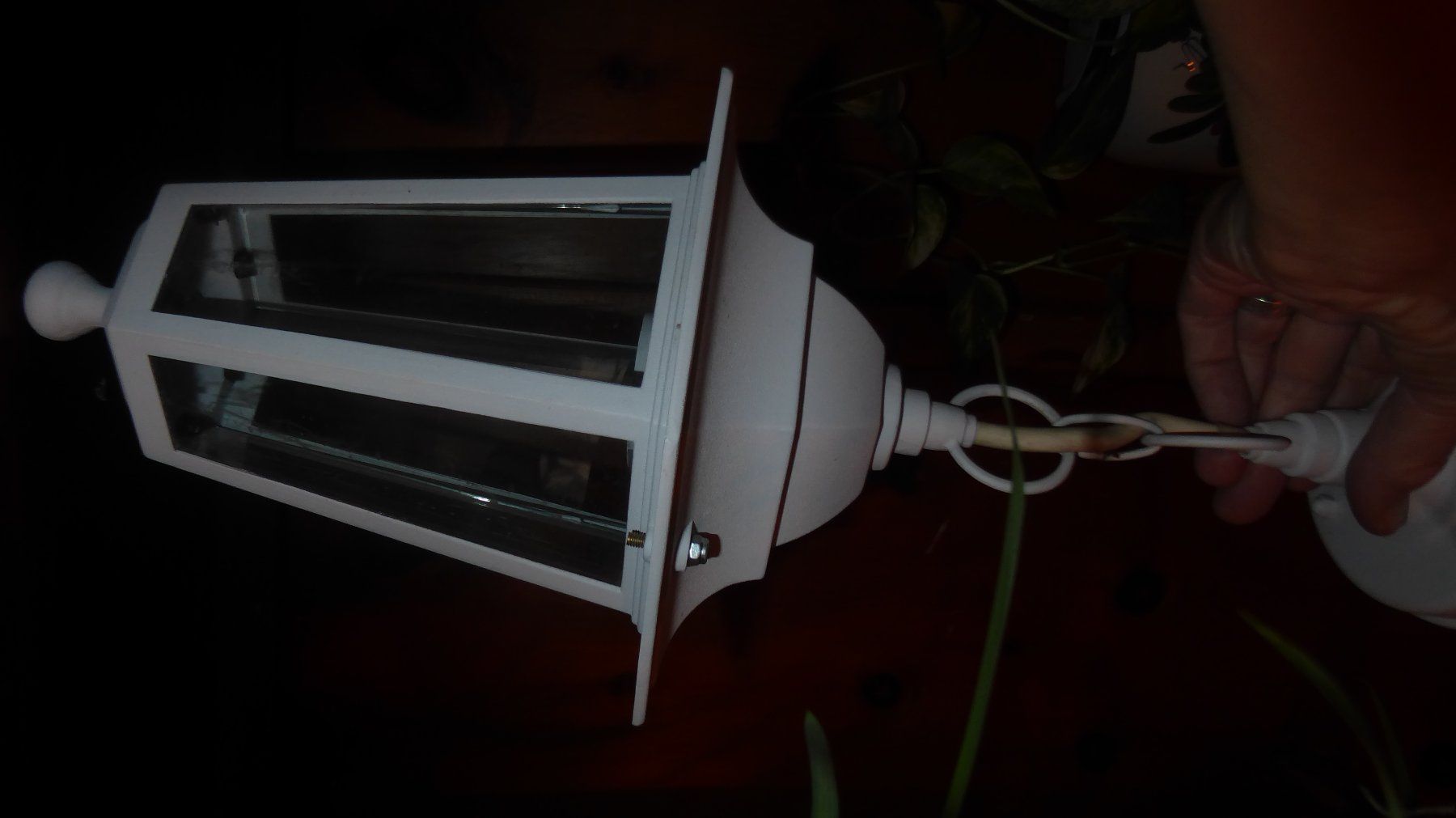 Lampen: Vintage Lampe weiss Laterne – Gebraucht aus Sargans von Benziner 4