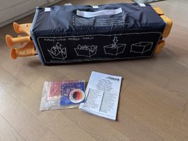 Hauck Reisebett blau/gelb inkl. Matratzen, guter Zustand