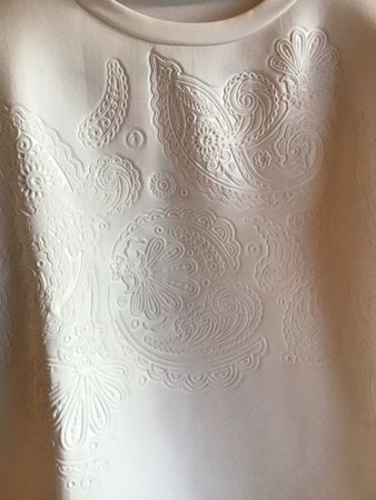 Damen Pullover Paisleymuster Weiss Grösse S Wie neu