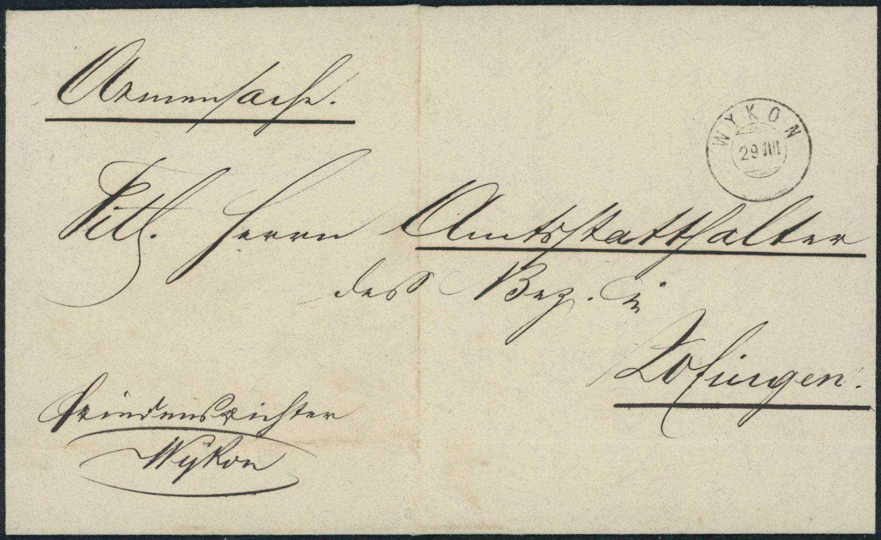 Tutti i francobolli: LU Wikon - Zwergstempel - Reiden - Brief – Usato da Schindellegi venduto da leecollect