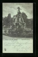 AK St. Gallen, Am Broderbrunnen, 1899