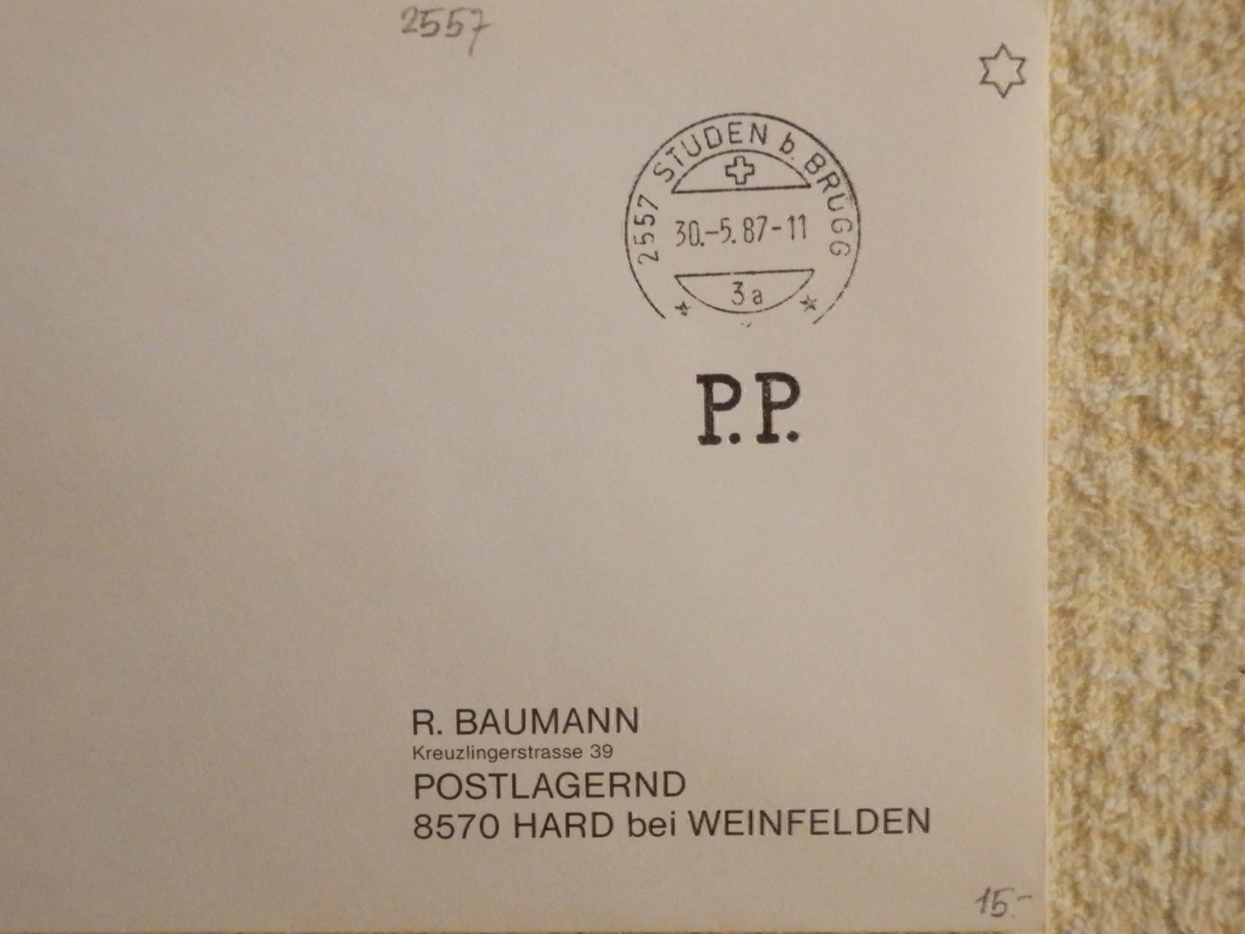 Alle Briefmarken: Lot mit 6 Bedarfsbriefen, Biel / Bienne – Gebraucht aus Ueberstorf von dinbau 6